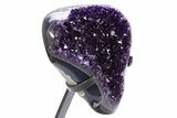 Amethyst Geode With Metal Stand - Uruguay #306898-2